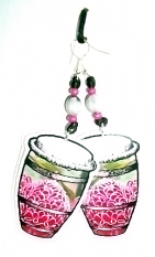 Boucles d orey tambou bele rose porcelaine