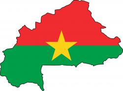 Carte drapeaux burkina faso