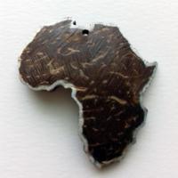 Pendentif africa noix de coco